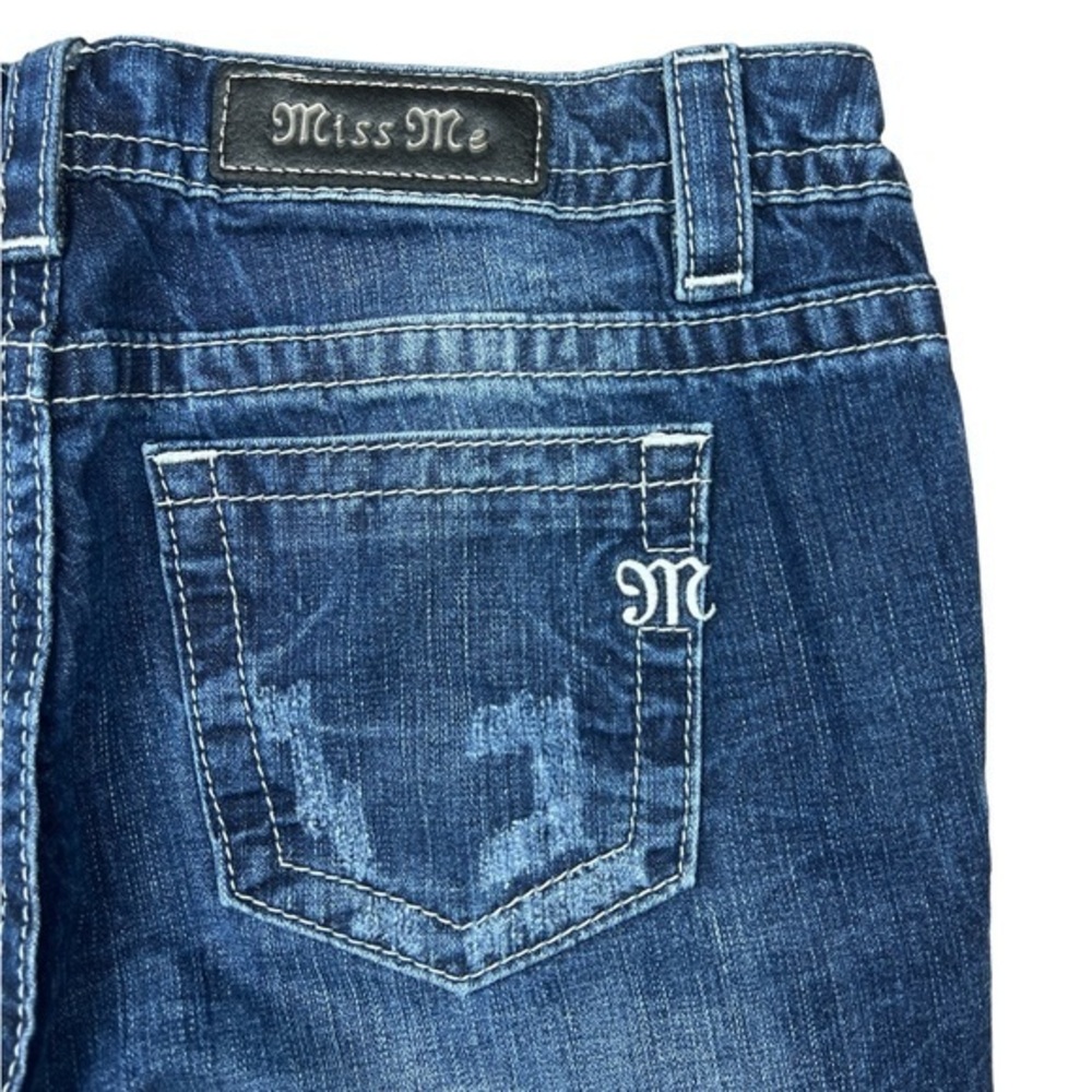 Miss Me Jeans Boyfriend Ankle Size 29 Medium‎ Wash JB5151A135 Distressed patches - Picture 9 of 12